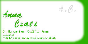 anna csati business card